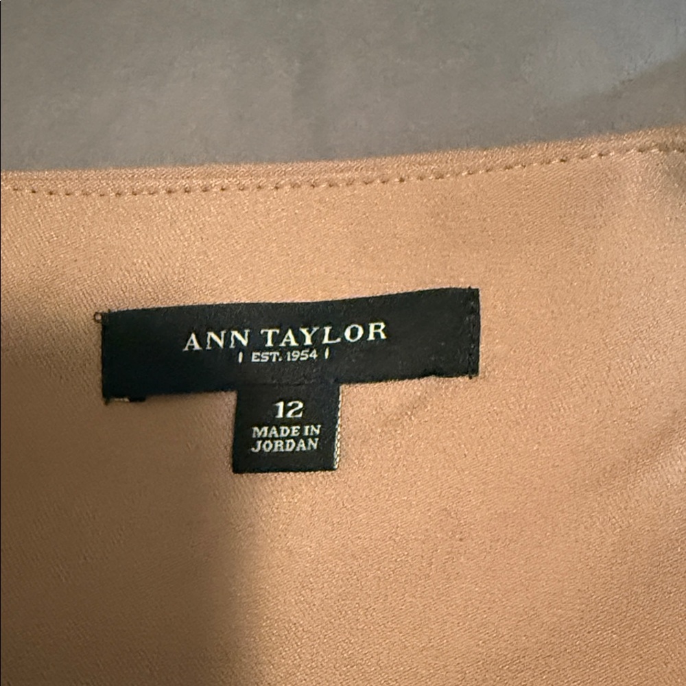 Ann Taylor Classic Tan A-Line Skirt - Picture 3 of 4